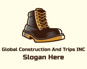 Leather Boots Footwear Logo