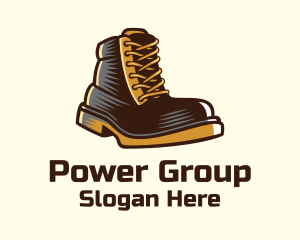 Leather Boots Footwear Logo