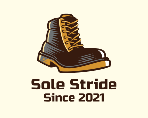 Footwear - Leather Boots Footwear logo design