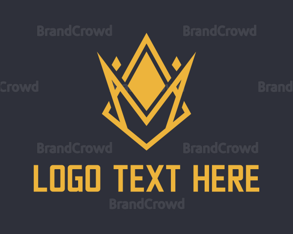 Golden Elegant Crown Logo