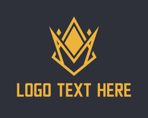 League - Golden Elegant Crown logo design