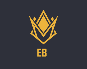 Deluxe - Golden Elegant Crown logo design