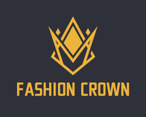 Golden Elegant Crown  logo design