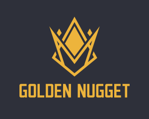 Golden Elegant Crown  logo design