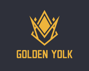 Golden Elegant Crown  logo design