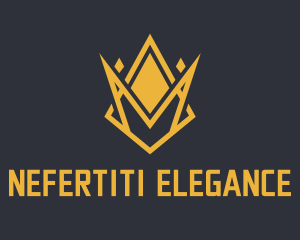 Golden Elegant Crown  logo design