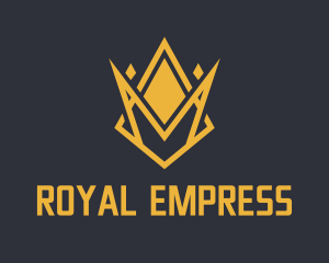 Golden Elegant Crown  logo design