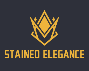 Golden Elegant Crown  logo design