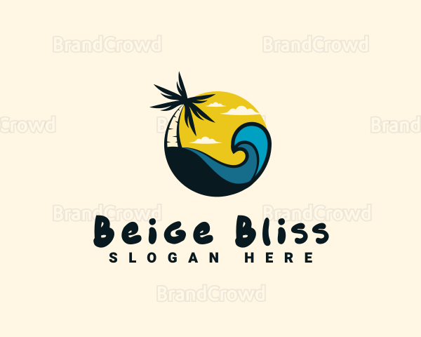 Tropical Beach Resort Logo