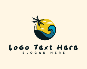 Holiday - Tropical Beach Resort logo design