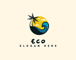 Holiday - Tropical Beach Resort logo design