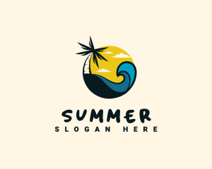 Tropical Beach Resort logo design