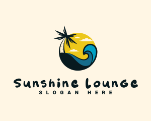 Tropical Beach Resort logo design