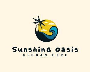 Tropical Beach Resort logo design