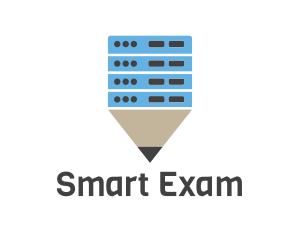 Exam - Computer Server Pen Pencil logo design