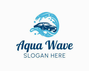 Water Wave Car Cleaning logo design