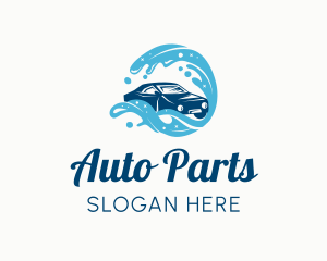 Water Wave Car Cleaning logo design