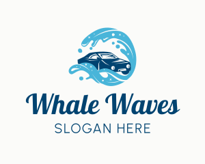 Water Wave Car Cleaning logo design