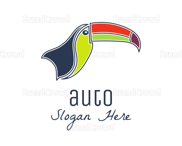 Colorful Toucan Beak Logo