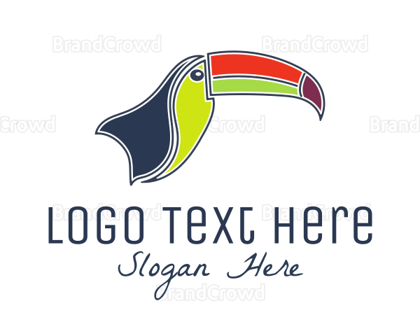 Colorful Toucan Beak Logo