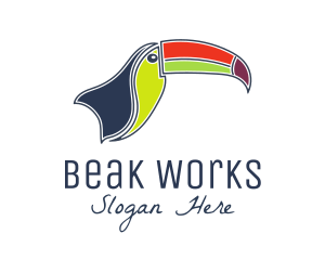 Colorful Toucan Beak logo design