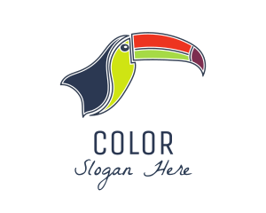 Colorful Toucan Beak logo design