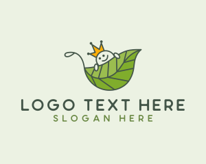 Stroller - Cute Crown Leaf logo design