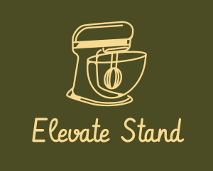 Retro Stand Mixer logo design