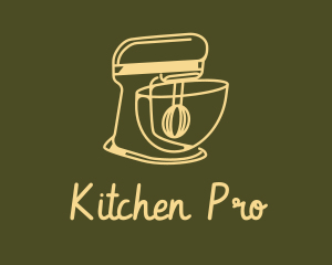 Retro Stand Mixer logo design