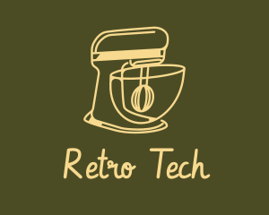 Retro Stand Mixer logo design