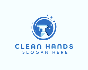 Sanitizer Disinfection Cleaner logo design