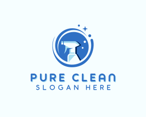 Sanitizer Disinfection Cleaner logo design