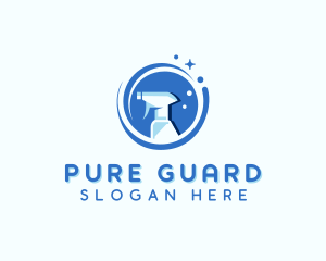 Disinfectant - Sanitizer Disinfection Cleaner logo design