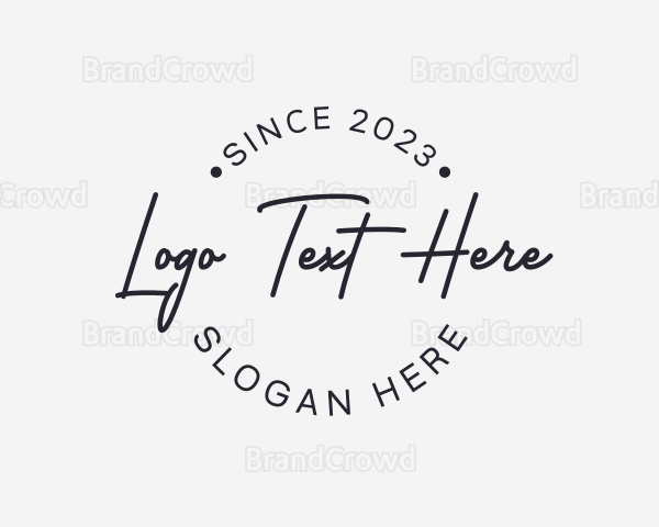 Cursive Round Business Logo