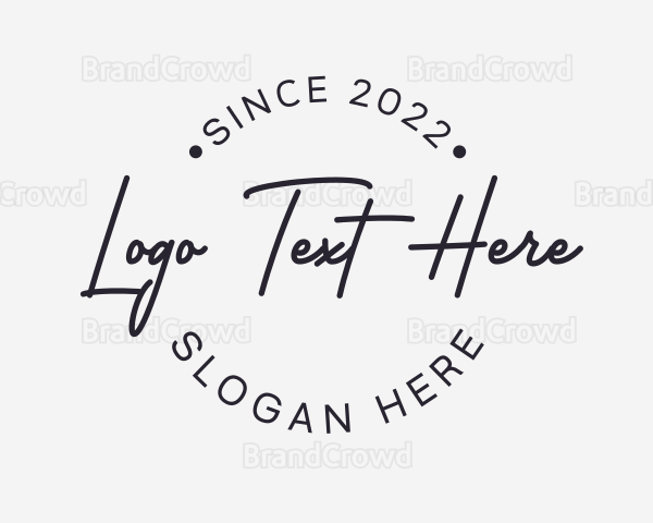 Cursive Round Emblem Wordmark Logo | BrandCrowd Logo Maker