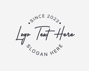 Cursive Round Business Logo