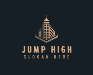 High Rise Building Realty logo design