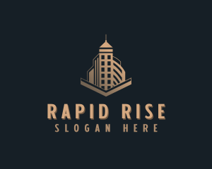 High Rise Building Realty logo design