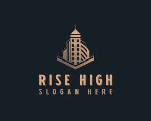 High Rise Building Realty logo design