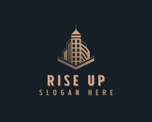 High Rise Building Realty logo design