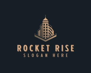 High Rise Building Realty logo design