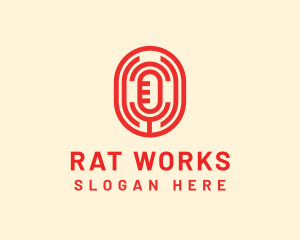 Podcast Radio Mic logo design