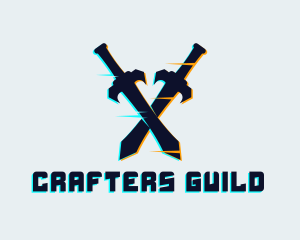 Guild - Glitch Sword Gaming logo design