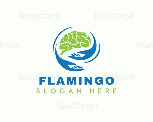 Brain Hand Psychologist Logo