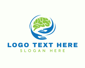 Psychologist - Brain Hand Psychologist logo design
