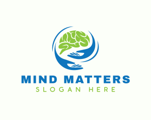 Neurological - Brain Hand Psychologist logo design