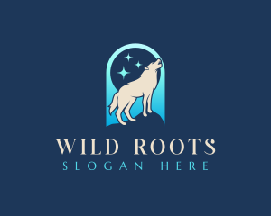 Wild Howling Wolf logo design