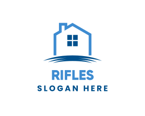 Roofing - Blue House Renovation logo design