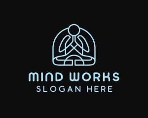 Yoga Meditation Zen logo design