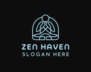 Yoga Meditation Zen logo design